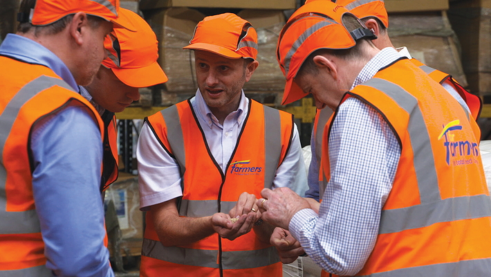 ForFarmers’ operations manager at Bury St Edmunds, David Thackery (centre), has helped advise the UK VIDA team on producing the new range
