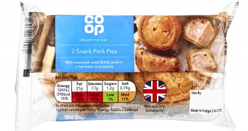 Co-op extends British meat sourcing pledge to frozen as well as fresh Co-op 2 Snack Pork Pies