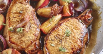 Fat levels in pork reducing, new research shows pick pork Loin Steaks with apples