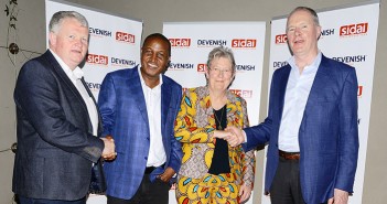 Devenish invests $2.25m in Kenyan company Sidai Africa Ltd Pictured (left to right) are: Michael Maguire, East African director, Devenish; Anthony Wainaina, managing director, Sidai; Dr Christie Peacock, CBE, founder and director of Sidai; and Owen Brennan, chairman, Devenish