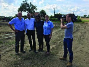 AHDB Pork’s Charlotte Evans and pig producer Simon Watchorn share the story with the BBC team