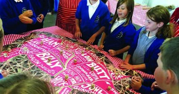 A giant pig jigsaw is ideal for teaching schoolchidlren where their food comes from