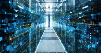 How do you solve a problem like data? Shot of Corridor in Working Data Center Full of Rack Servers and