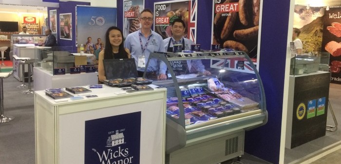 Fergus Howie with Wicks Manor distributors for Singapore and Hong Kong