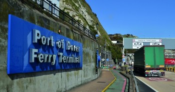 Entrance,To,Port,Of,Dover,Ferry,Terminal,With,Large,Lorry