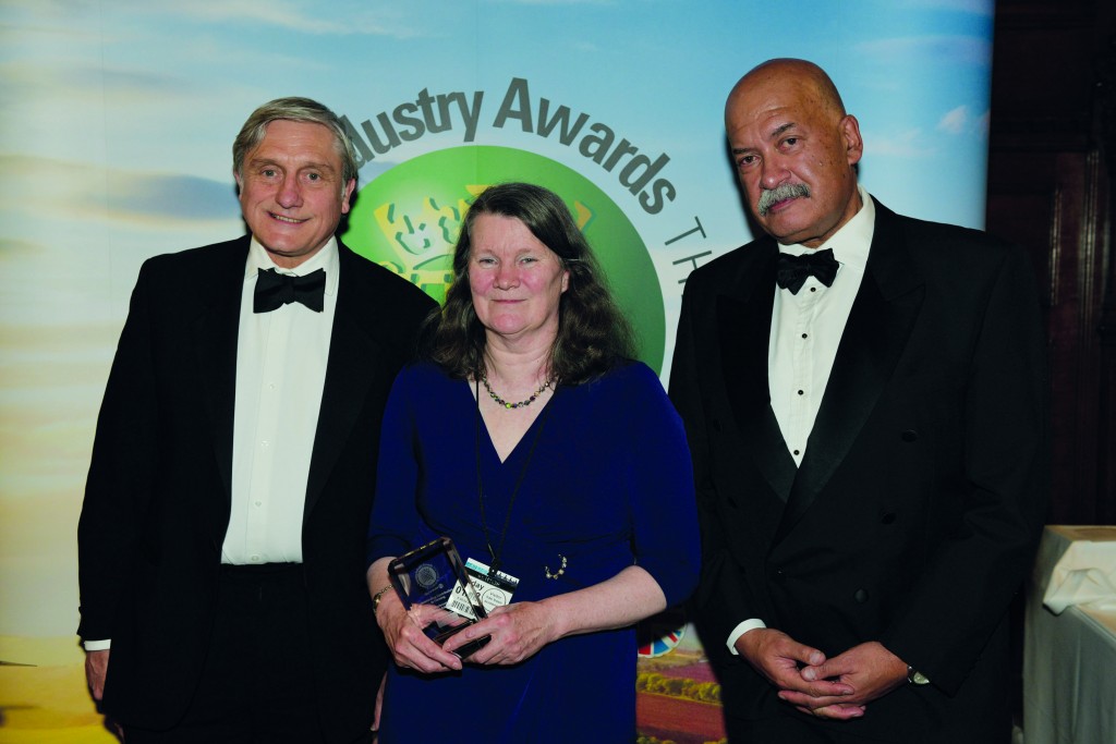 Sandra Edwards was presented with an Outstanding Contribution to Farming Award at the 2017 Food and Farming Industry Awards at the House of Commons in recognition for her ‘immense contribution’