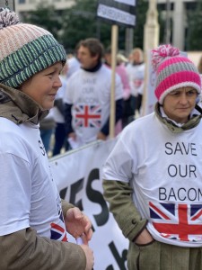 Vicky and Kate oragnised the Manchester Save GB Bacon demonstration, which generated huge publicity