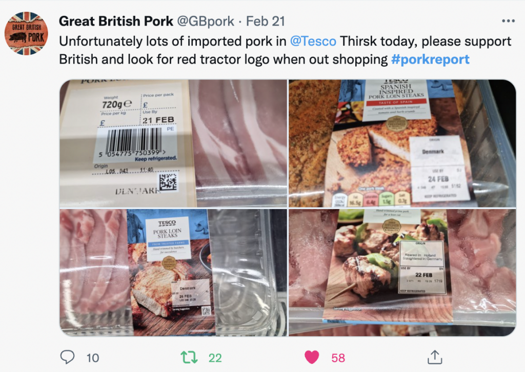 Pork report Tesco