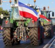 Farmer,Tractors,With,Dutch,Flag,On,Highway,To,The,Hague,