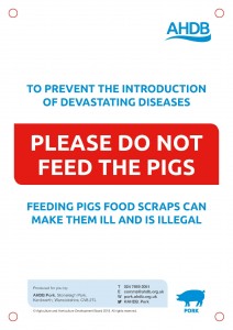 Dont feed the pigs sign